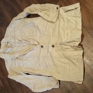 Pilcro Creamy Tan Oversized Fitted Blazer Suit Coat PPP